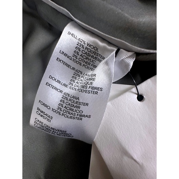 Calvin Klein Pastel Blue Wool Blend Peacoat Long Womens Size 12 -‎ New With Tags - Picture 10 of 11